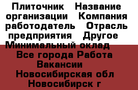 Плиточник › Название организации ­ Компания-работодатель › Отрасль предприятия ­ Другое › Минимальный оклад ­ 1 - Все города Работа » Вакансии   . Новосибирская обл.,Новосибирск г.